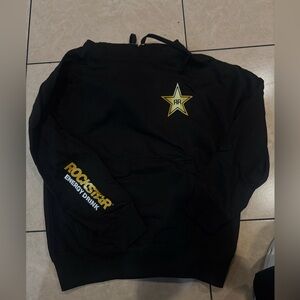 Rockstar Energy Drink Black Hoodie with Yellow Star Logo